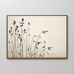 Whispers in the Wildgrass – neutral-toned botanical canvas wall art print by Aspire Prints