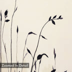 Whispering Wildflowers in Ink – neutral-toned botanical canvas wall art print by Aspire Prints