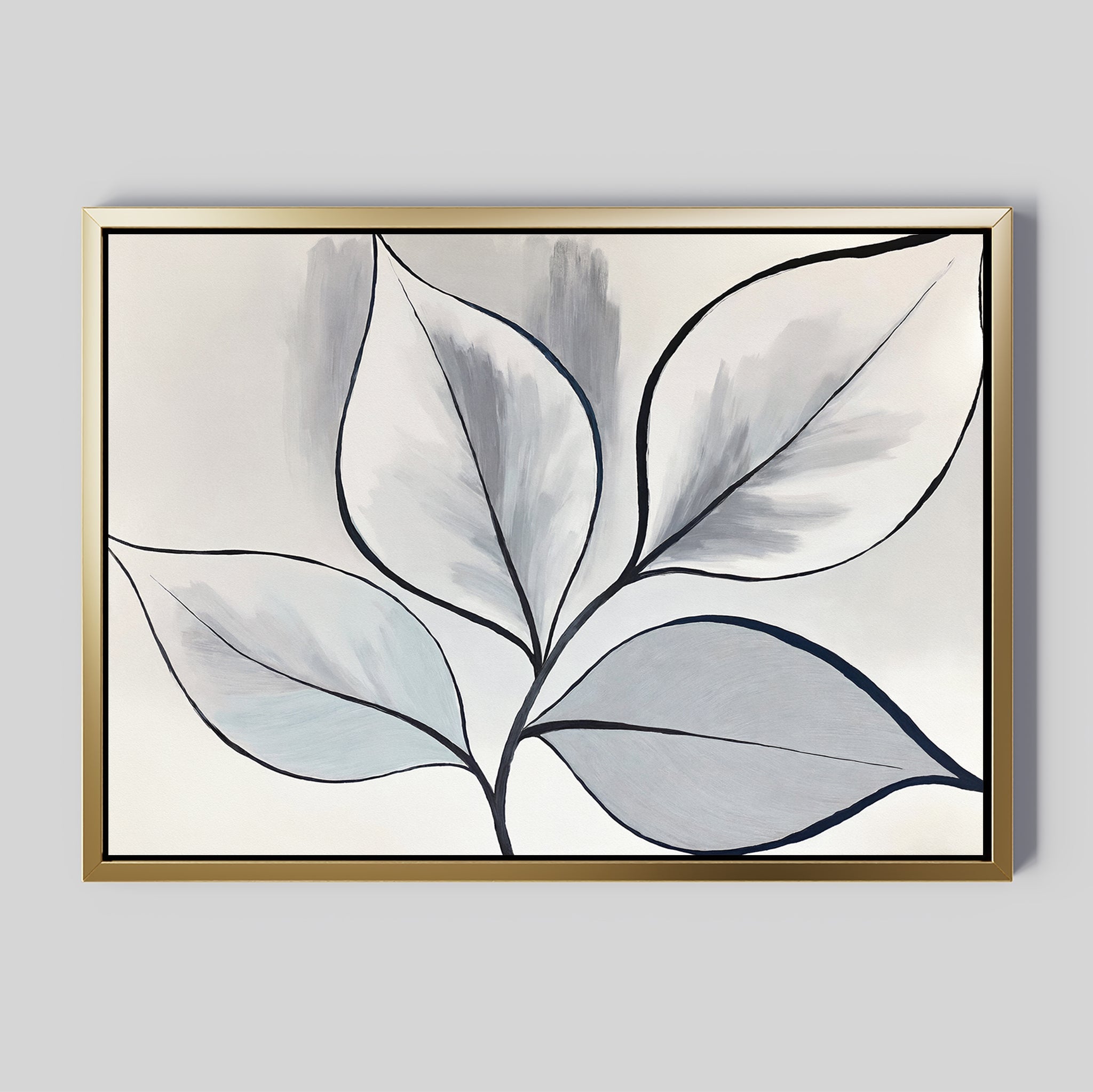 Whisper of Silverleaf – neutral-toned botanical canvas wall art print by Aspire Prints