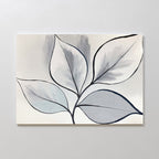 Whisper of Silverleaf – neutral-toned botanical canvas wall art print by Aspire Prints