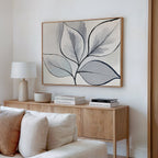 Whisper of Silverleaf – neutral-toned botanical canvas wall art print by Aspire Prints