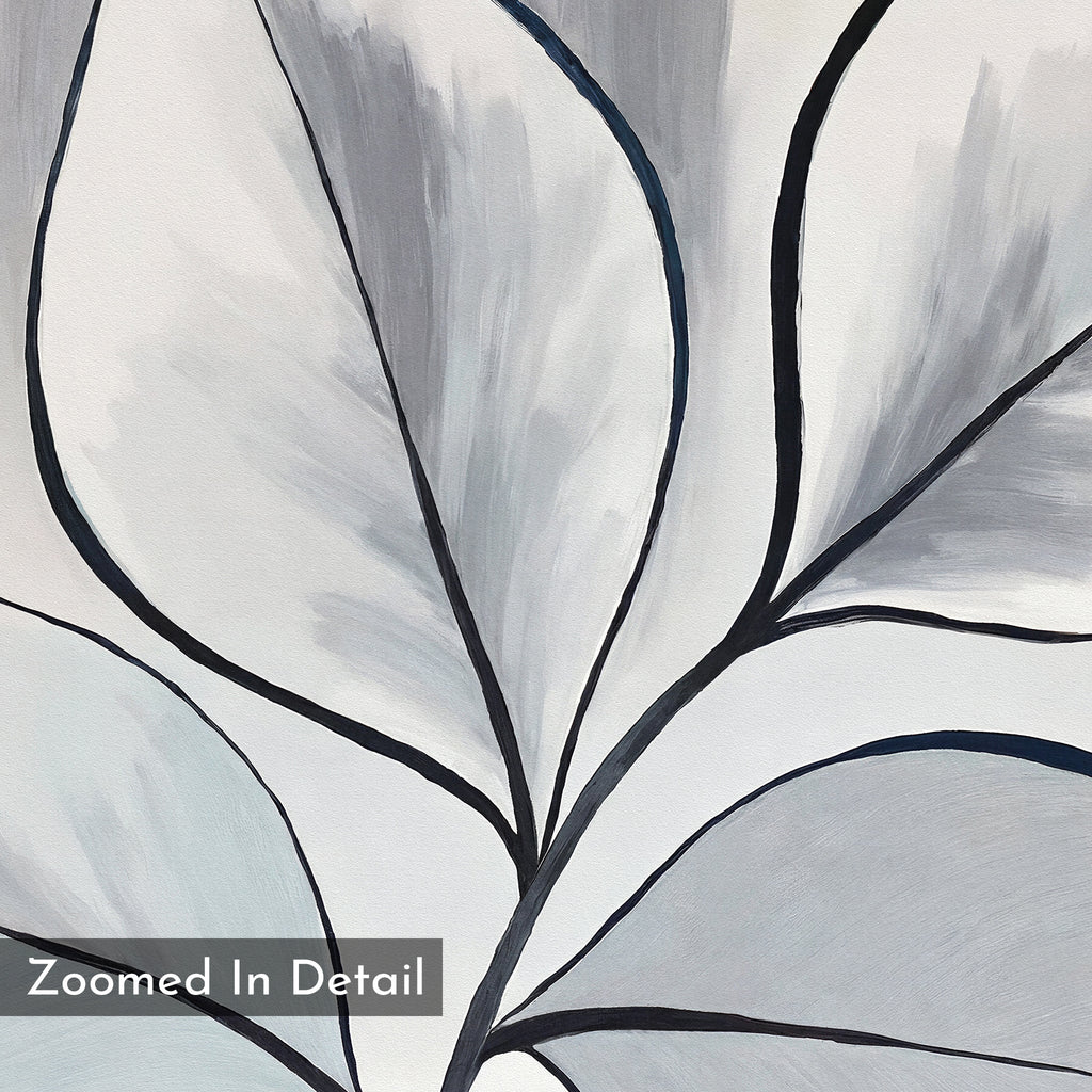 Whisper of Silverleaf – neutral-toned botanical canvas wall art print by Aspire Prints