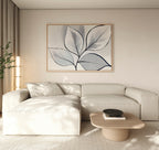 Whisper of Silverleaf – neutral-toned botanical canvas wall art print by Aspire Prints
