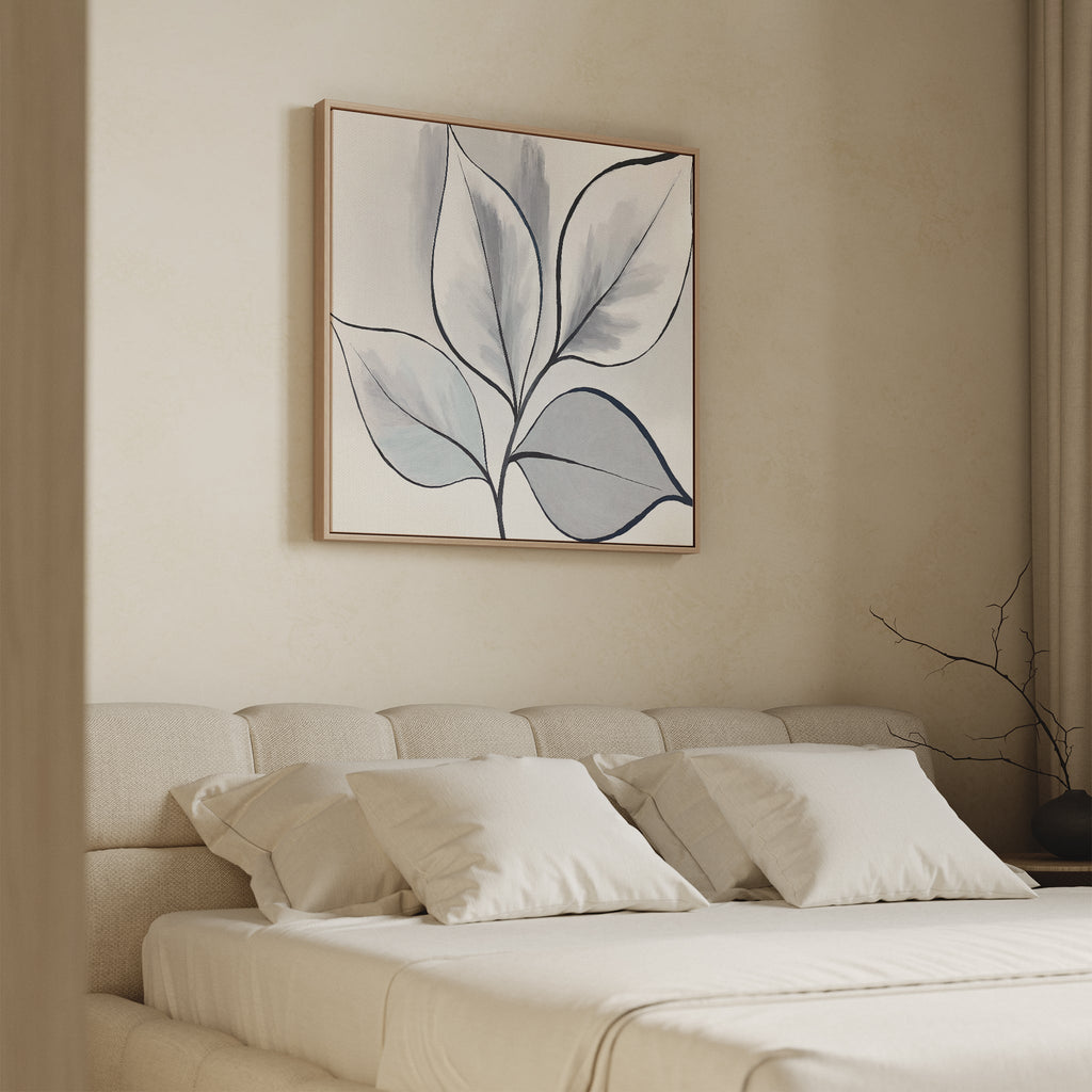 Whispering Silver Grove – neutral-toned botanical canvas wall art print by Aspire Prints