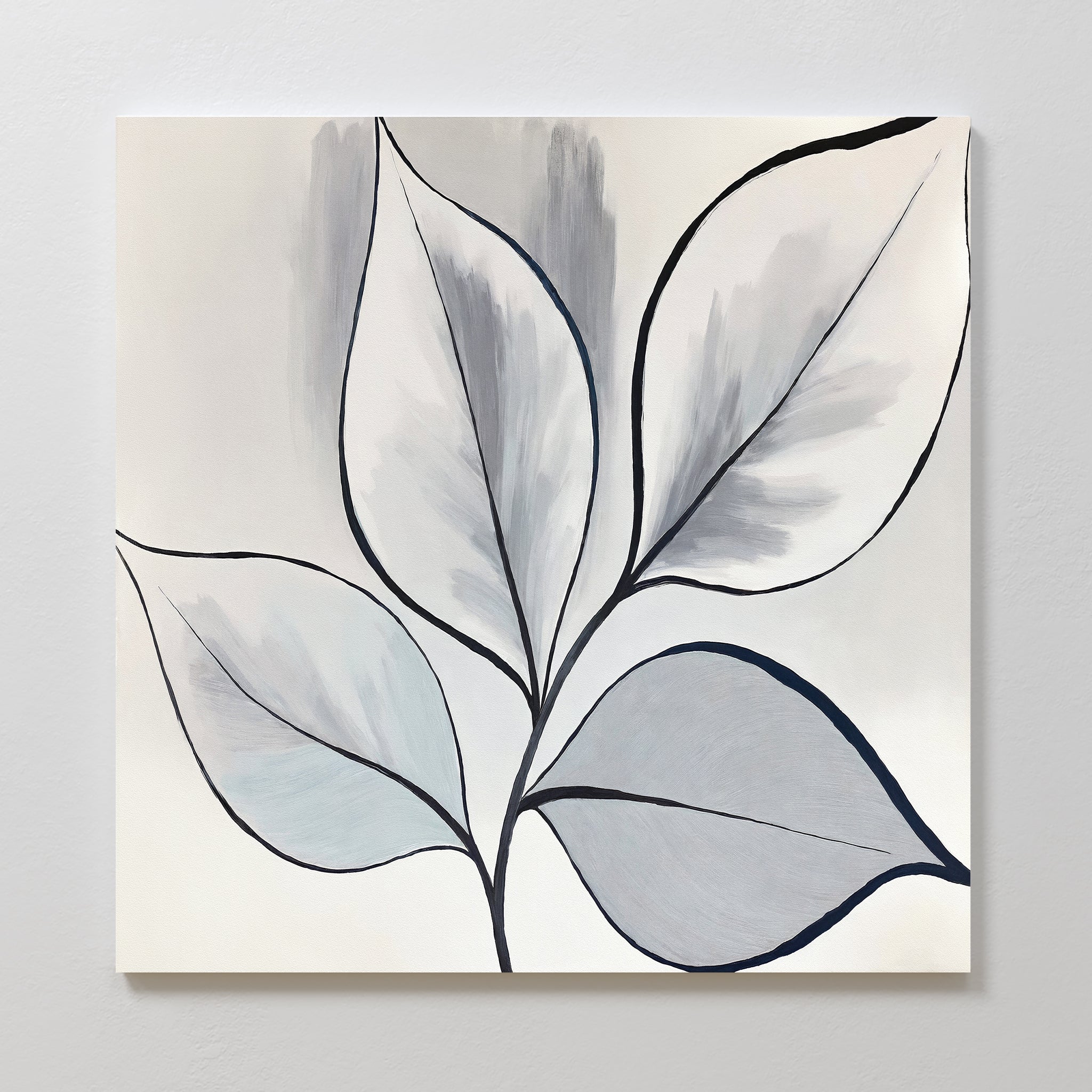 Whispering Silver Grove – neutral-toned botanical canvas wall art print by Aspire Prints