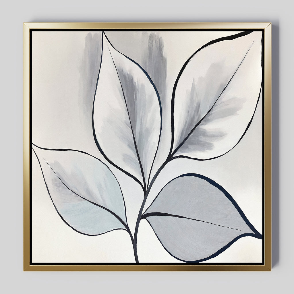 Whispering Silver Grove – neutral-toned botanical canvas wall art print by Aspire Prints