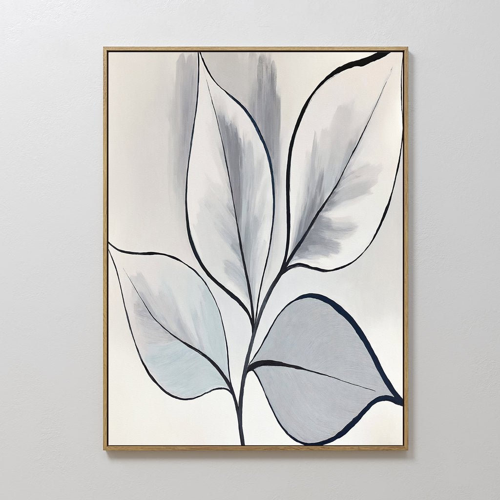 Whispering Silverwood – neutral-toned botanical canvas wall art print by Aspire Prints