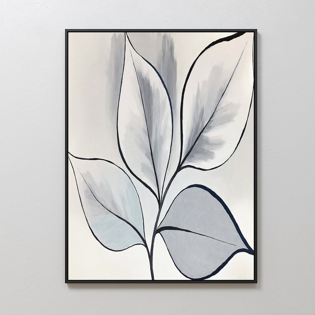 Whispering Silverwood – neutral-toned botanical canvas wall art print by Aspire Prints