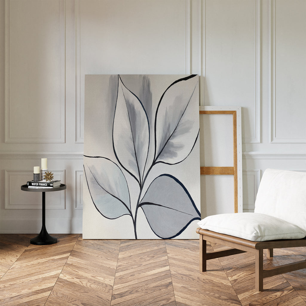 Whispering Silverwood – neutral-toned botanical canvas wall art print by Aspire Prints