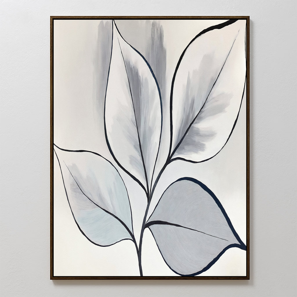 Whispering Silverwood – neutral-toned botanical canvas wall art print by Aspire Prints