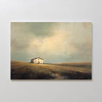Where the Fields Forget Time – earthy brown vintage canvas wall art print by Aspire Prints
