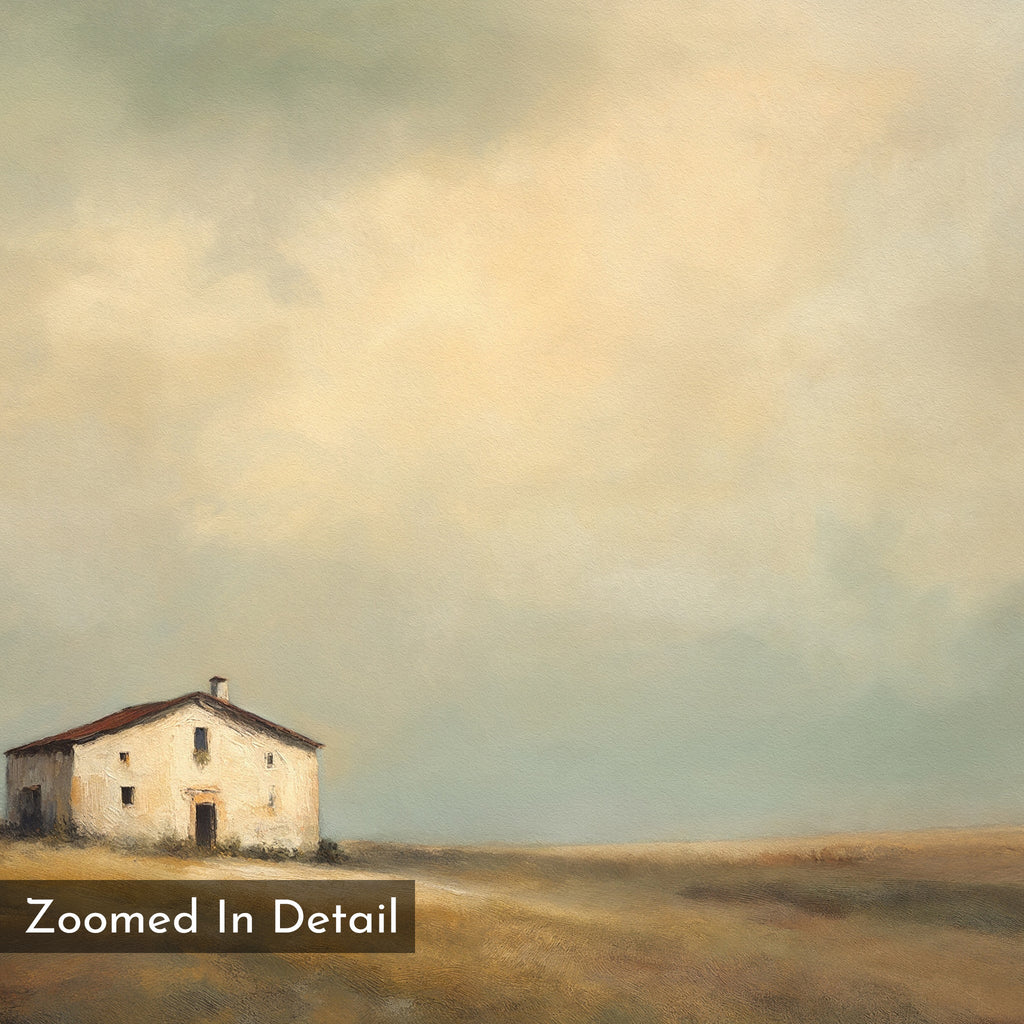 Where the Fields Forget Time – earthy brown vintage canvas wall art print by Aspire Prints