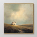 Where the Fields Forget Time – earthy brown vintage canvas wall art print by Aspire Prints