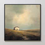 Where the Fields Forget Time – earthy brown vintage canvas wall art print by Aspire Prints