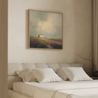 Where the Fields Forget Time – earthy brown vintage canvas wall art print by Aspire Prints