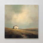 Where the Fields Forget Time – earthy brown vintage canvas wall art print by Aspire Prints