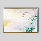 Whispers of Petalfall – blush pink botanical canvas wall art print by Aspire Prints