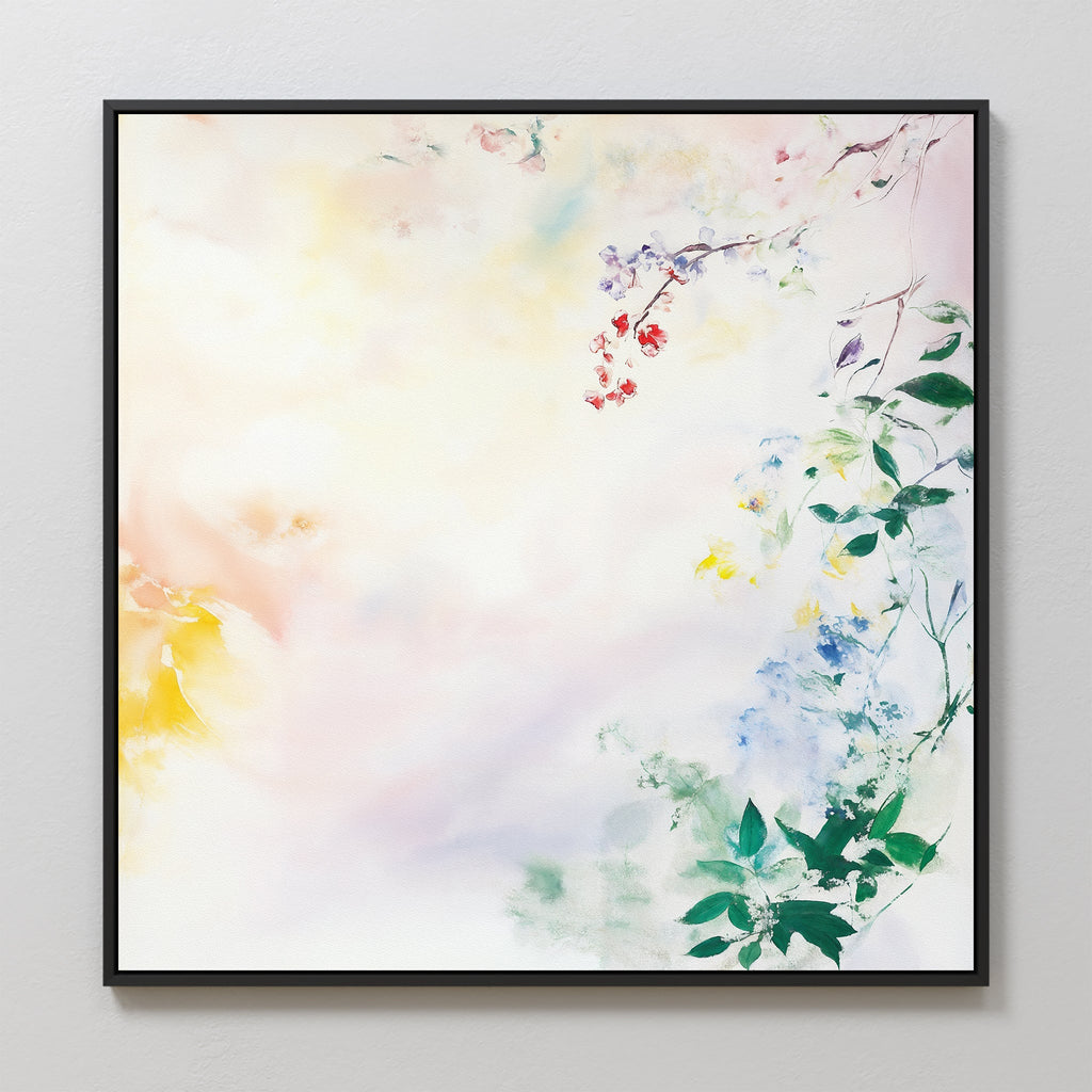 Whispers of Petalfall – blush pink botanical canvas wall art print by Aspire Prints