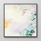 Whispers of Petalfall – blush pink botanical canvas wall art print by Aspire Prints
