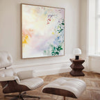 Whispers of Petalfall – blush pink botanical canvas wall art print by Aspire Prints