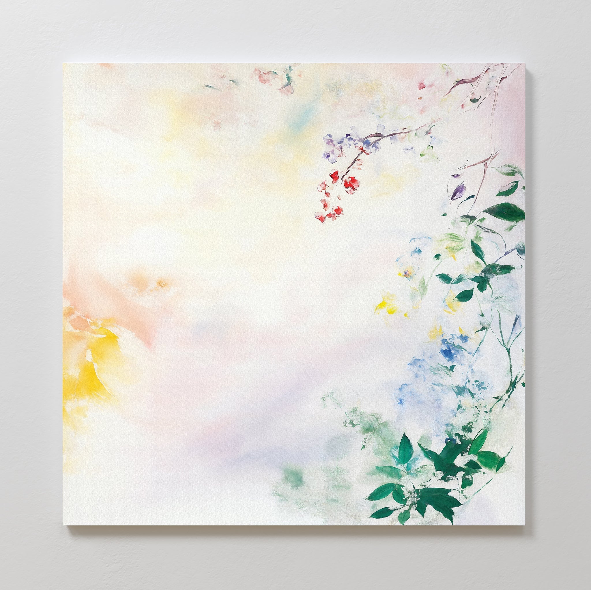 Whispers of Petalfall – blush pink botanical canvas wall art print by Aspire Prints