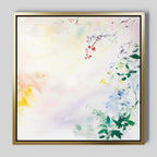 Whispers of Petalfall – blush pink botanical canvas wall art print by Aspire Prints