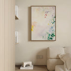 Whispers of Petalfall – blush pink botanical canvas wall art print by Aspire Prints