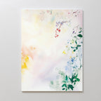 Whispers of Petalfall – blush pink botanical canvas wall art print by Aspire Prints