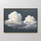 Where the Sky Breaks Open – beige and white cloud canvas wall art print by Aspire Prints