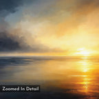 Tempest's Golden Hour – blue coastal canvas wall art print by Aspire Prints