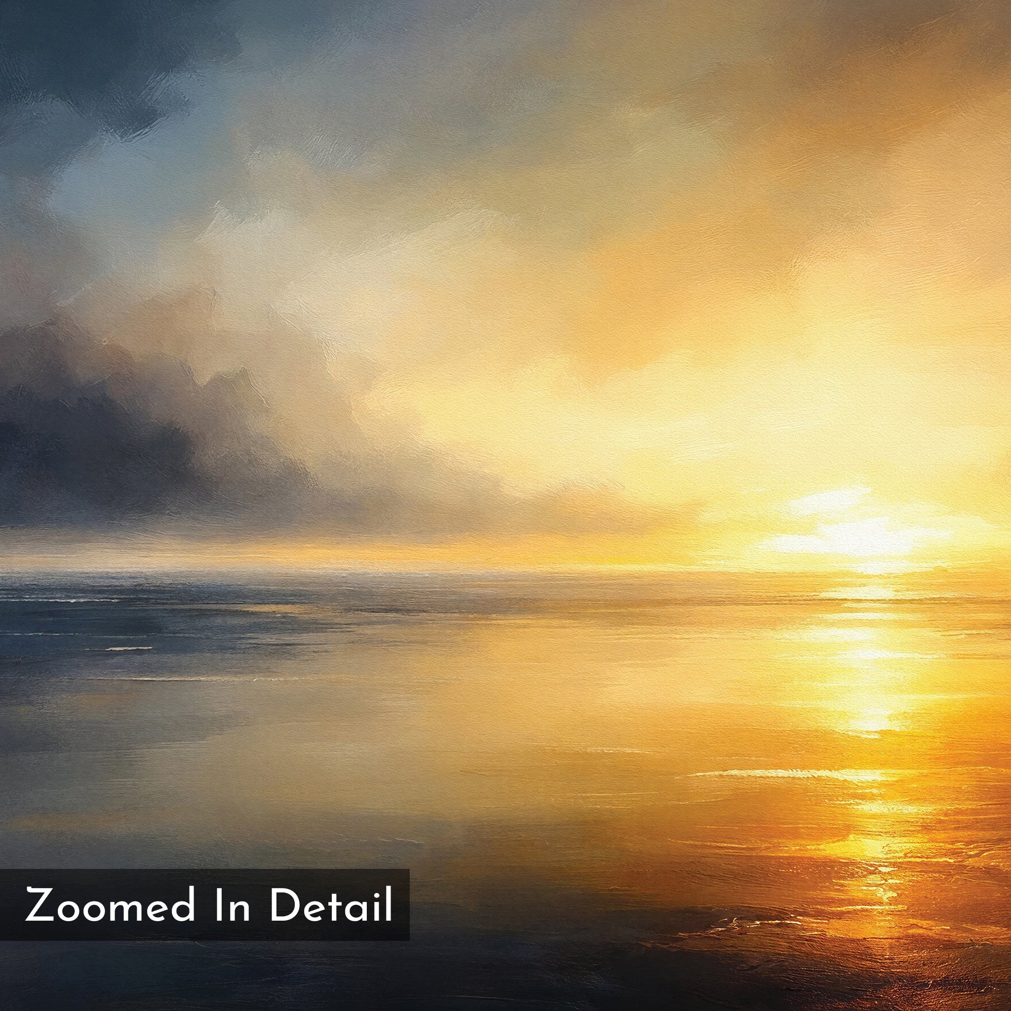 Tempest's Golden Hour – blue coastal canvas wall art print by Aspire Prints