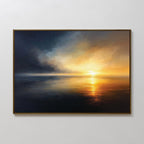 Tempest's Golden Hour – blue coastal canvas wall art print by Aspire Prints