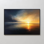 Tempest's Golden Hour – blue coastal canvas wall art print by Aspire Prints