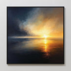 Tempest's Golden Hour – blue coastal canvas wall art print by Aspire Prints
