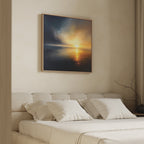 Tempest's Golden Hour – blue coastal canvas wall art print by Aspire Prints