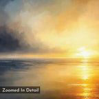 Tempest's Golden Hour – blue coastal canvas wall art print by Aspire Prints