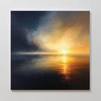 Tempest's Golden Hour – blue coastal canvas wall art print by Aspire Prints