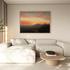 Whispers of a Fading Sun – blush pink vintage canvas wall art print by Aspire Prints
