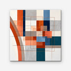 Terracotta Grid Canvas Art - Square – Stretched Canvas Only on white background