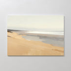 Whisper of the Tideline – beige and white coastal canvas wall art print by Aspire Prints