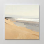Whispering Shoreline Canvas Print – beige and white coastal canvas wall art print by Aspire Prints