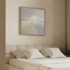 Whispers of the Shoreline Canvas Print – beige and white coastal canvas wall art print by Aspire Prints