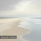 Whispers of the Shoreline Canvas Print – beige and white coastal canvas wall art print by Aspire Prints