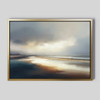 Whispers of the Tideline – blue coastal canvas wall art print by Aspire Prints