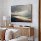 Whispers of the Tideline – blue coastal canvas wall art print by Aspire Prints