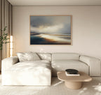 Whispers of the Tideline – blue coastal canvas wall art print by Aspire Prints