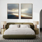 Tidal Reverie – Set of 2 Canvas Prints set of 2 – blue coastal canvas wall art by Aspire Prints