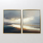 Tidal Reverie – Set of 2 Canvas Prints set of 2 – blue coastal canvas wall art by Aspire Prints