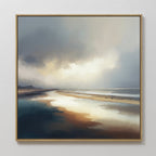 Whispers of the Tideline – blue coastal canvas wall art print by Aspire Prints