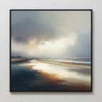 Whispers of the Tideline – blue coastal canvas wall art print by Aspire Prints